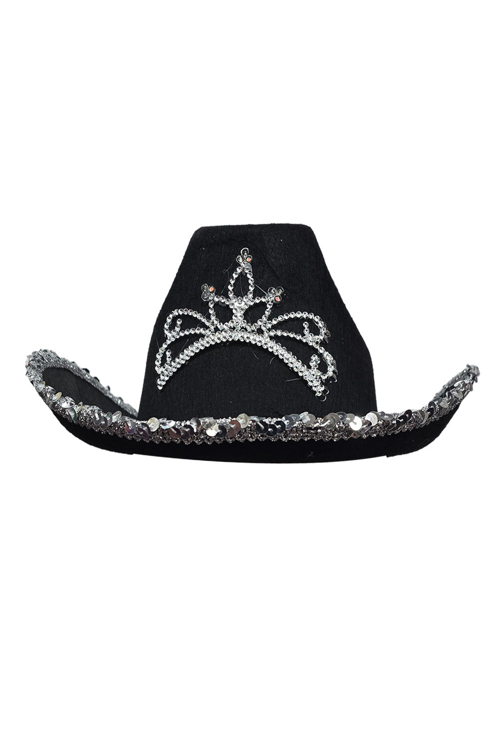 Wickedfun Adult Light Up Black Cowboy Hat With Sequin Trim