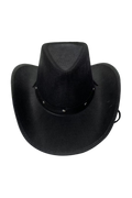 Wickedfun Adult Black Felt Studded Cowboy Hat