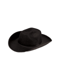 Wickedfun Adult Black Western Felt Cowboy Hat