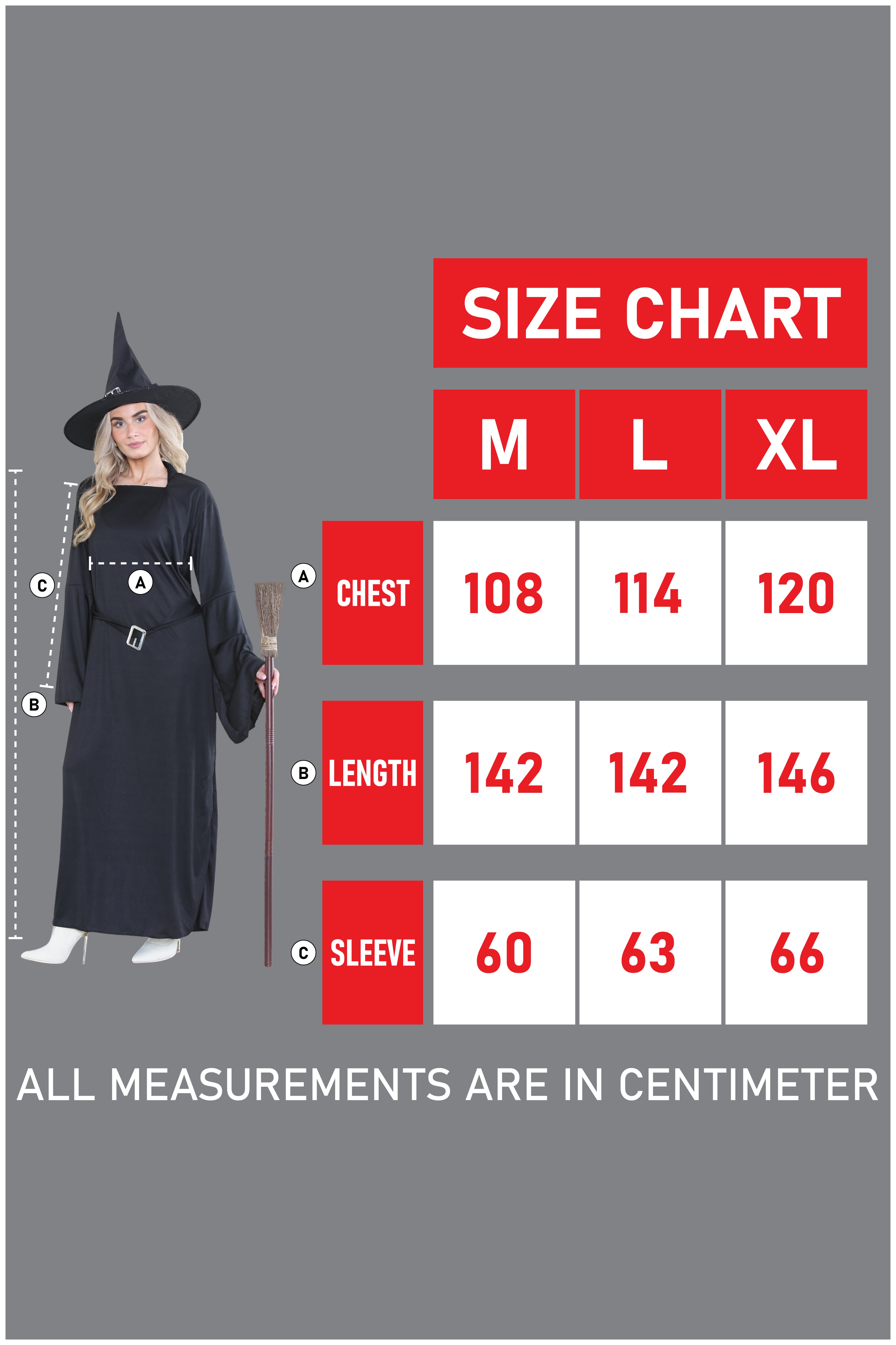 Wickedfun Adult Black Witch 2 PCS Set