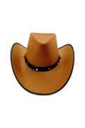 Wickedfun Adult Brown Felt Studded Cowboy Hat