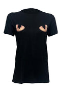 Wickedfun Women Eyes Printed Black T-Shirt