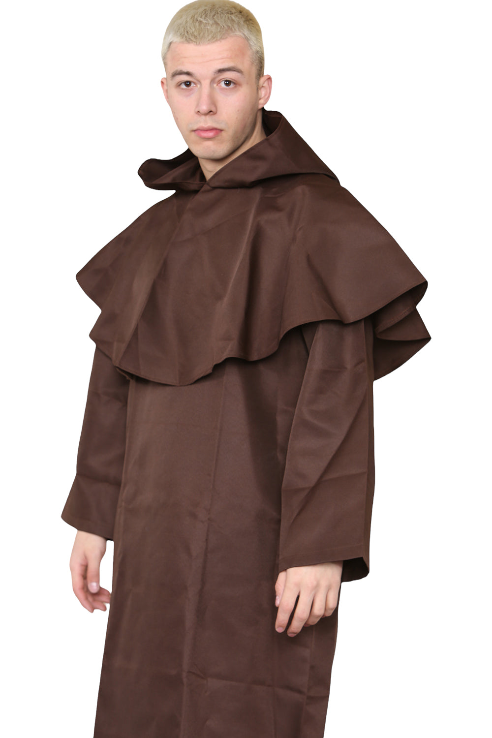 Wickedfun Adult Medieval Hooded Monk Renaissance Priest Robe Costume