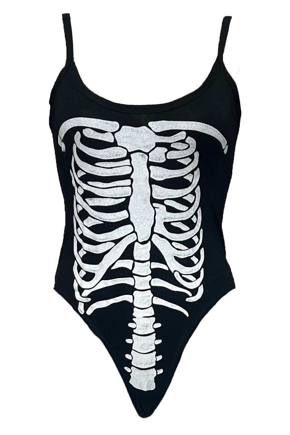 Wickedfun Women Skeleton Printed Sleeveless Leotard