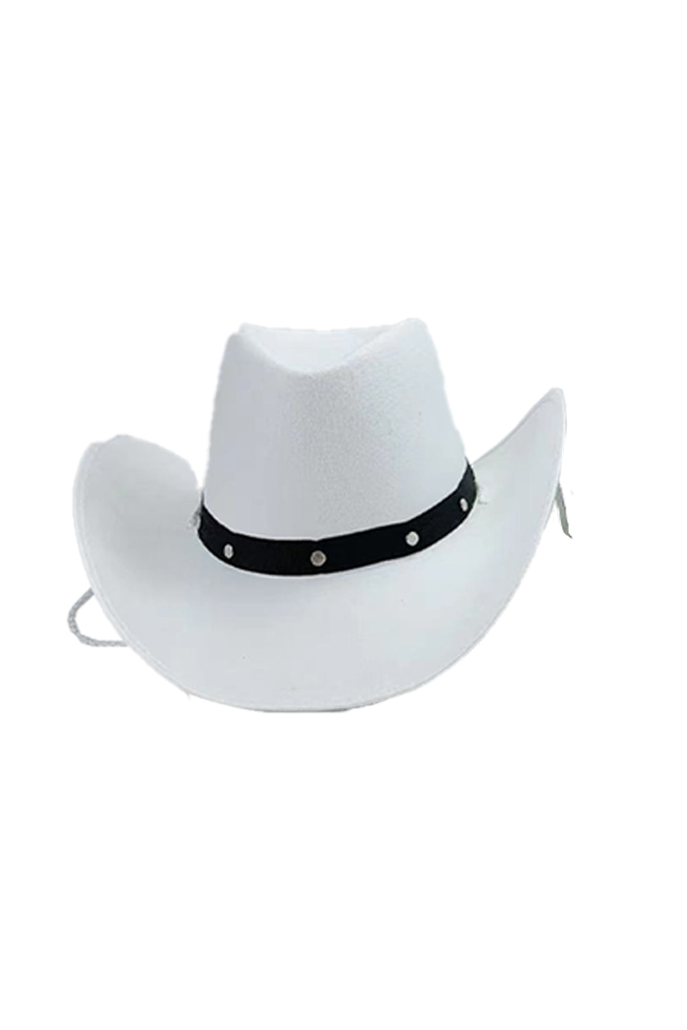 Wickedfun Adult White Felt Studded Cowboy Hat