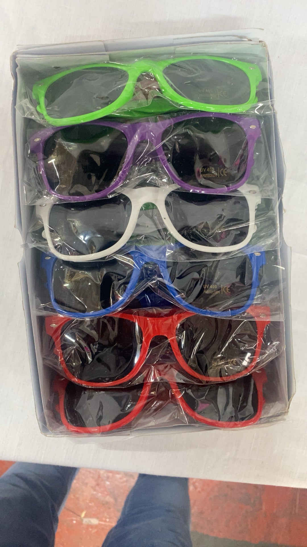 WickedFun Assorted Colours Frame Dark Lens Sunglasses