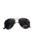 Wickedfun Aviator Glasses Gold Frame Dark Lens