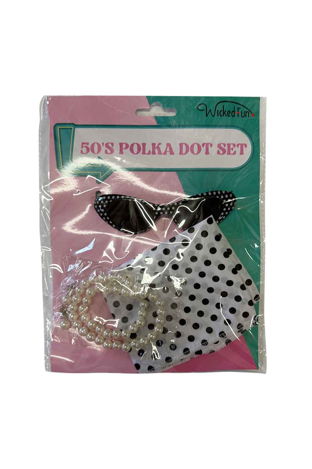 Wickedfun Black and White Polka Dot 50s Set