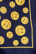Wickedfun Blue Bandana With Yellow Smiley Face