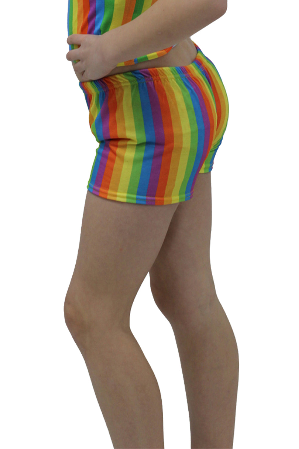 Wickedfun Children's Rainbow Stripe Hot Pants