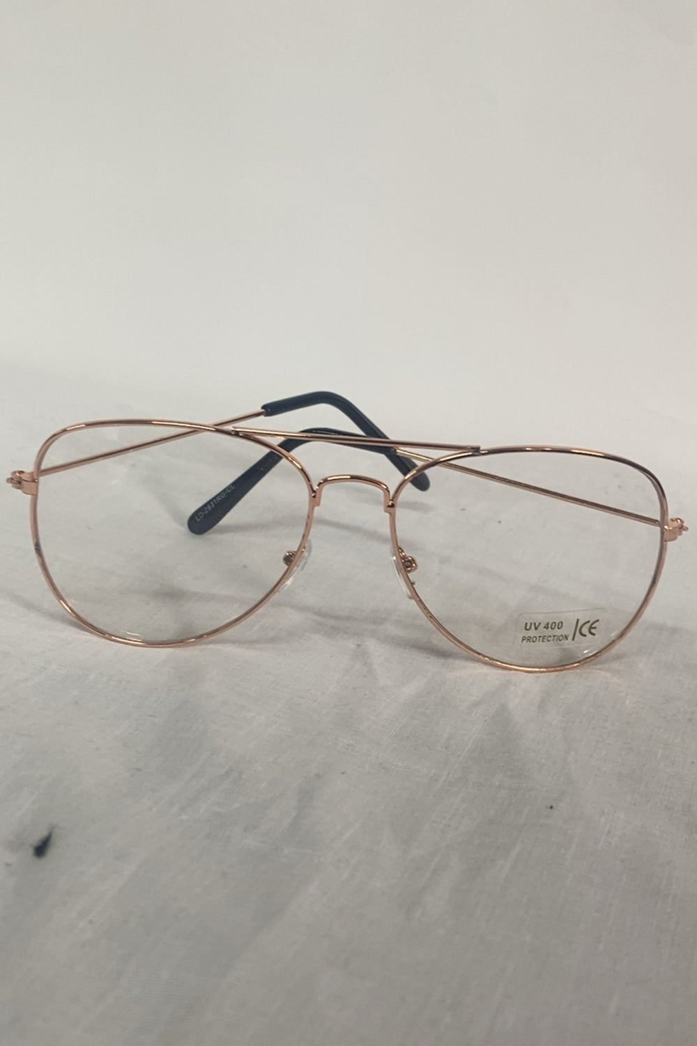 Wickedfun Gold Frame With Clear Lens Glasses