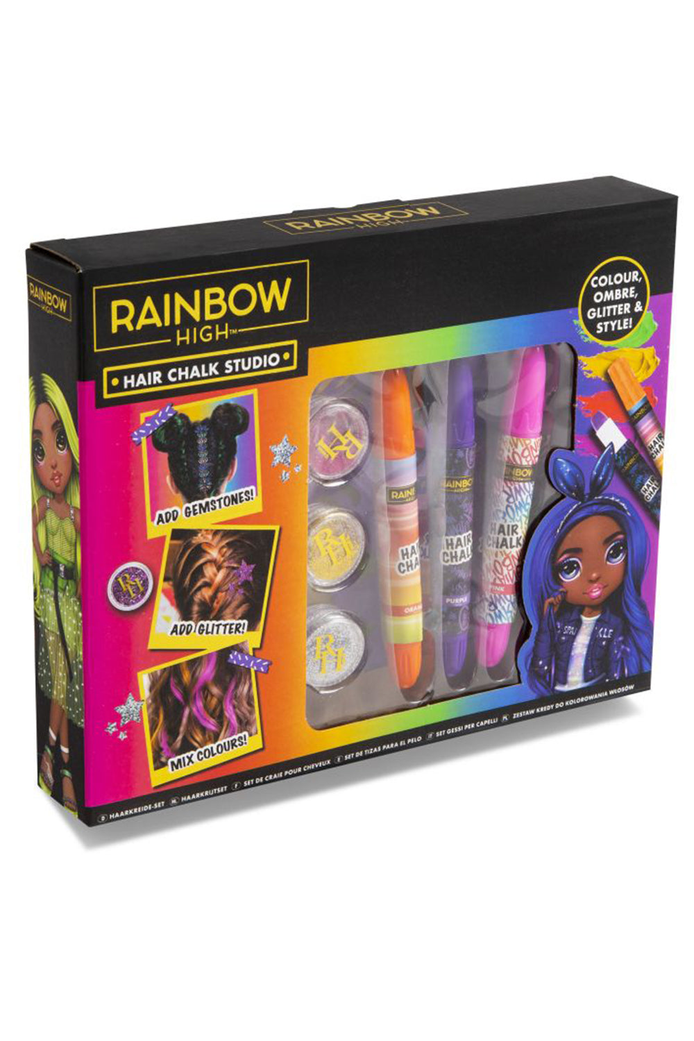 Wickedfun Hair Chalk Studio Non-toxic, and Easy Washable Colours