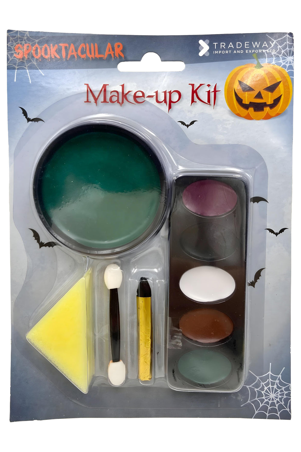 Wickedfun Halloween Face Paint Makeup Kit Of Vampire, Zombie & Witch