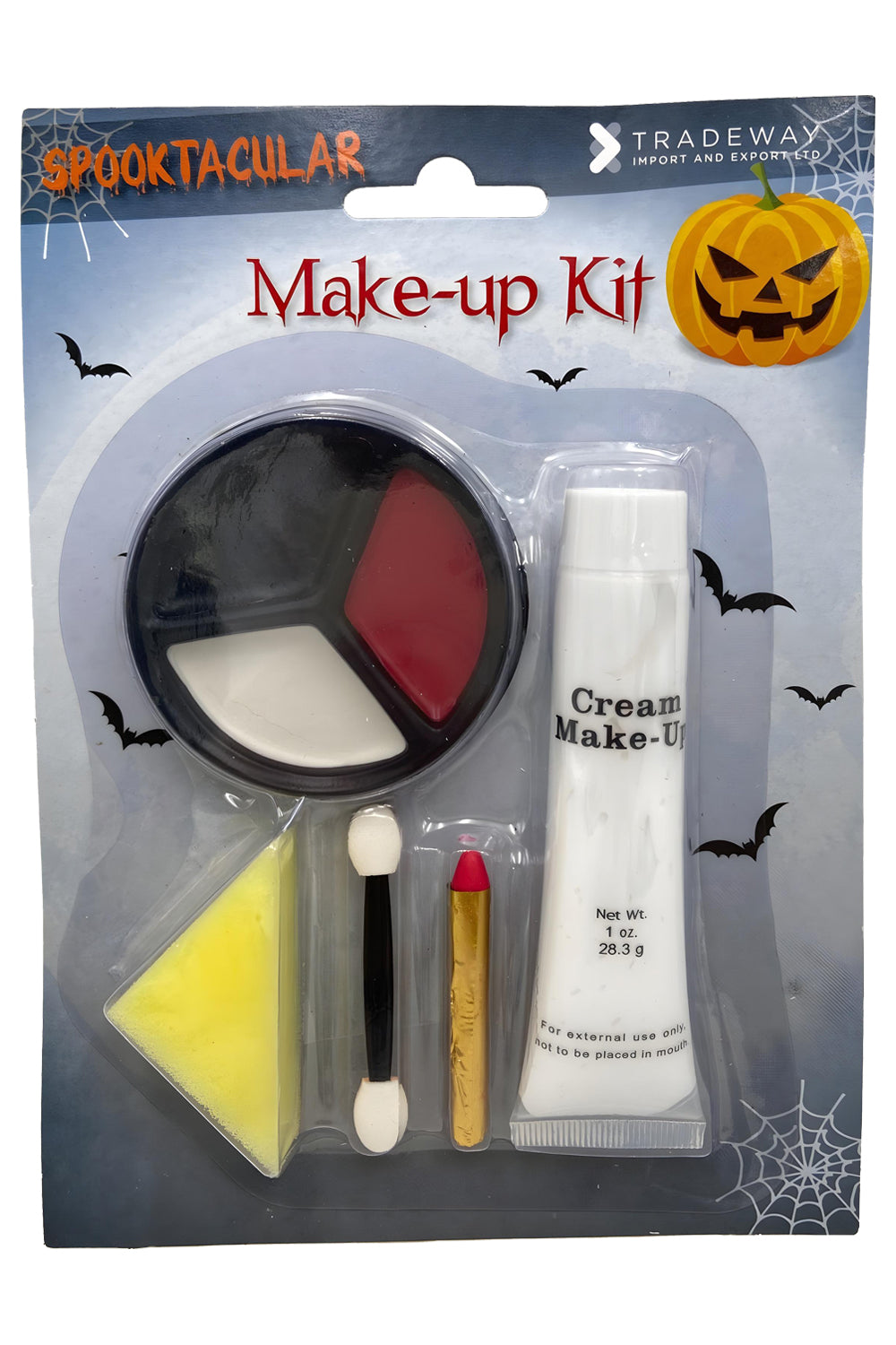 Wickedfun Halloween Face Paint Makeup Kit Of Vampire, Zombie & Witch