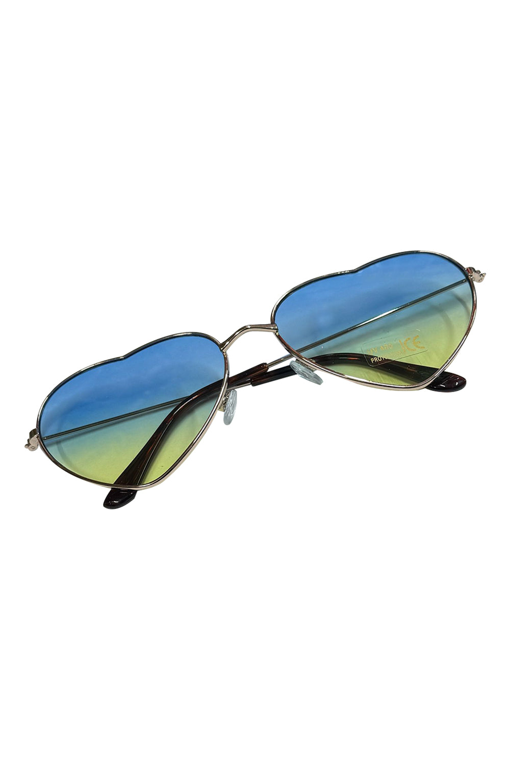 Wickedfun Heart Lens Glasses Blue Ombre