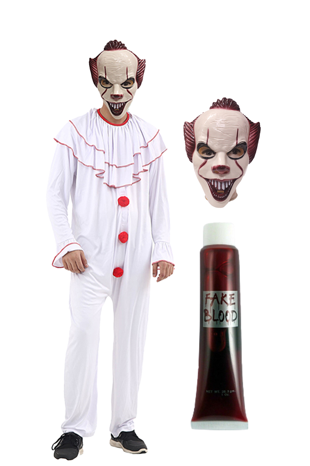 Wickedfun Killer Clown Horror 3 pcs Set
