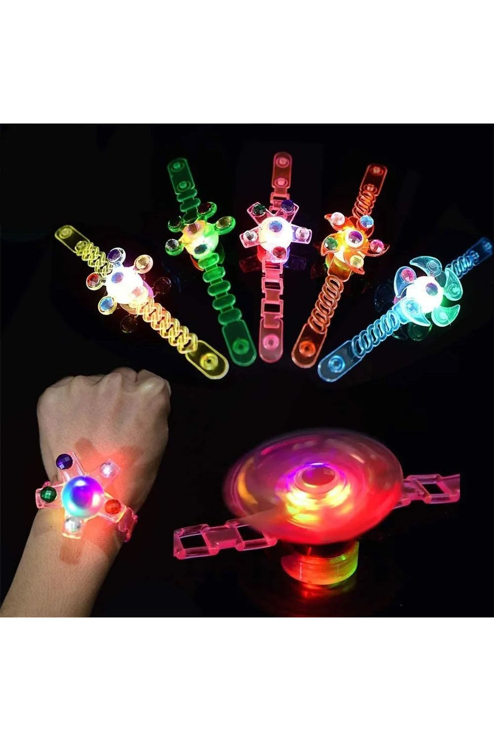 Wickedfun Light Up And Spinner Bracelet Assorted Colours