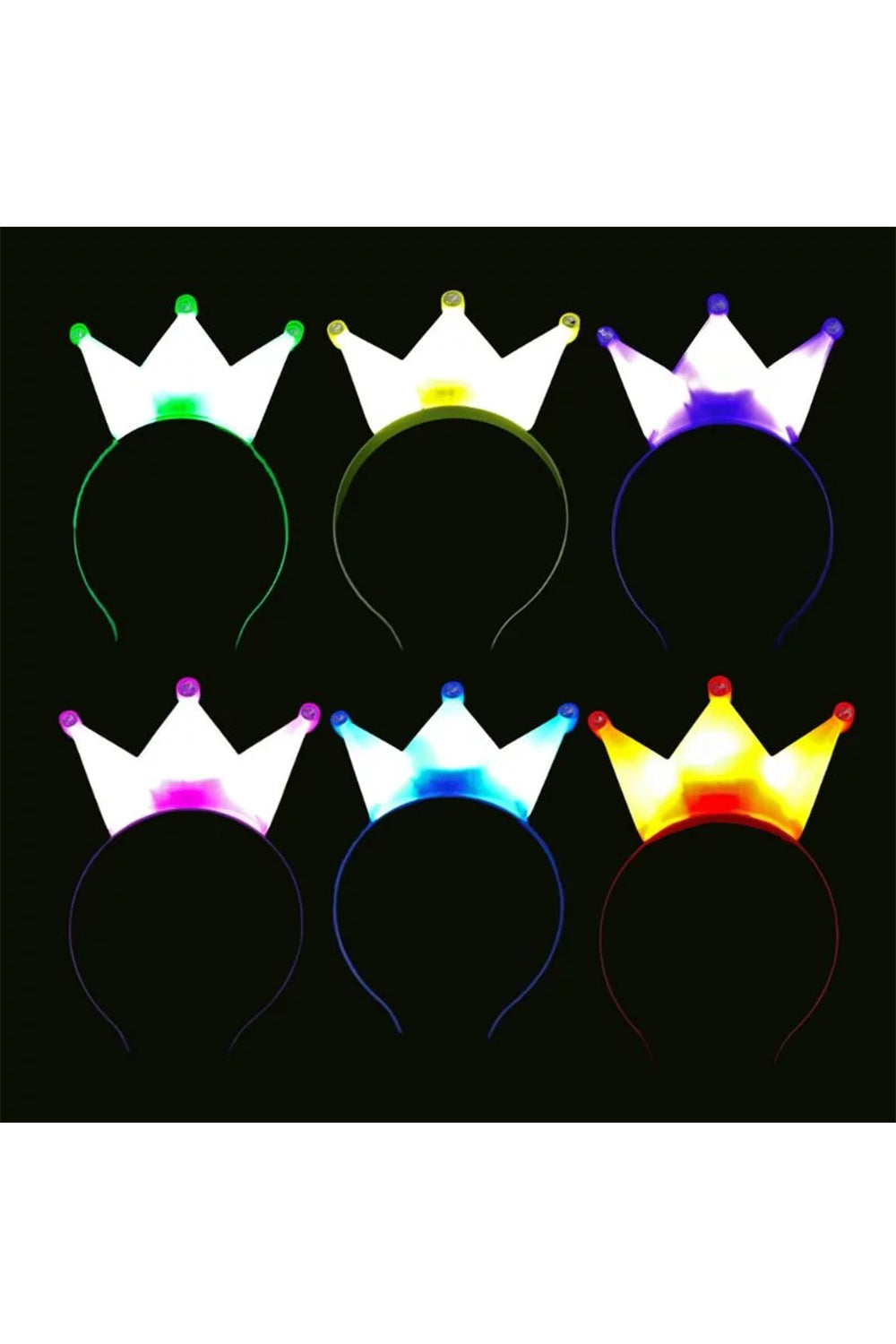 Wickedfun Light Up Flashing Crown Headband