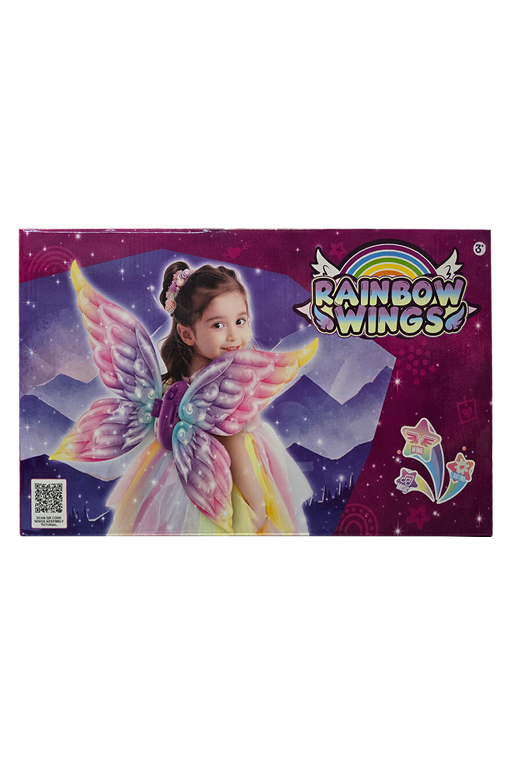 Wickedfun Recharge Able Light Up Moving Butterfly Fairy Wings With Music (Style 1)