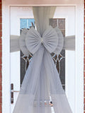 Deluxe Double Silver Door Bow