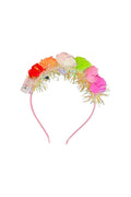 Wickedfun Multi Colour Rose Tinsel Light Up Headband