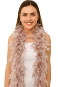 Wickedfun Pink Beige Feather Boa 150cm