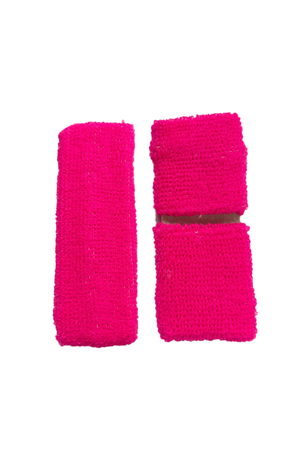 Wickedfun Pink Towelling Headband/Wristband Set
