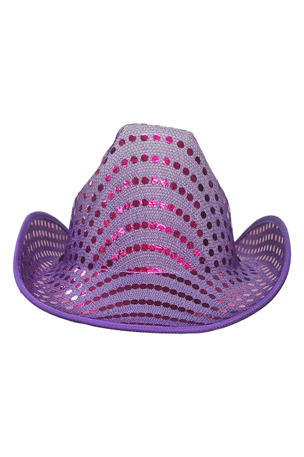 Wickedfun Purple Sequin Cowboy Hat
