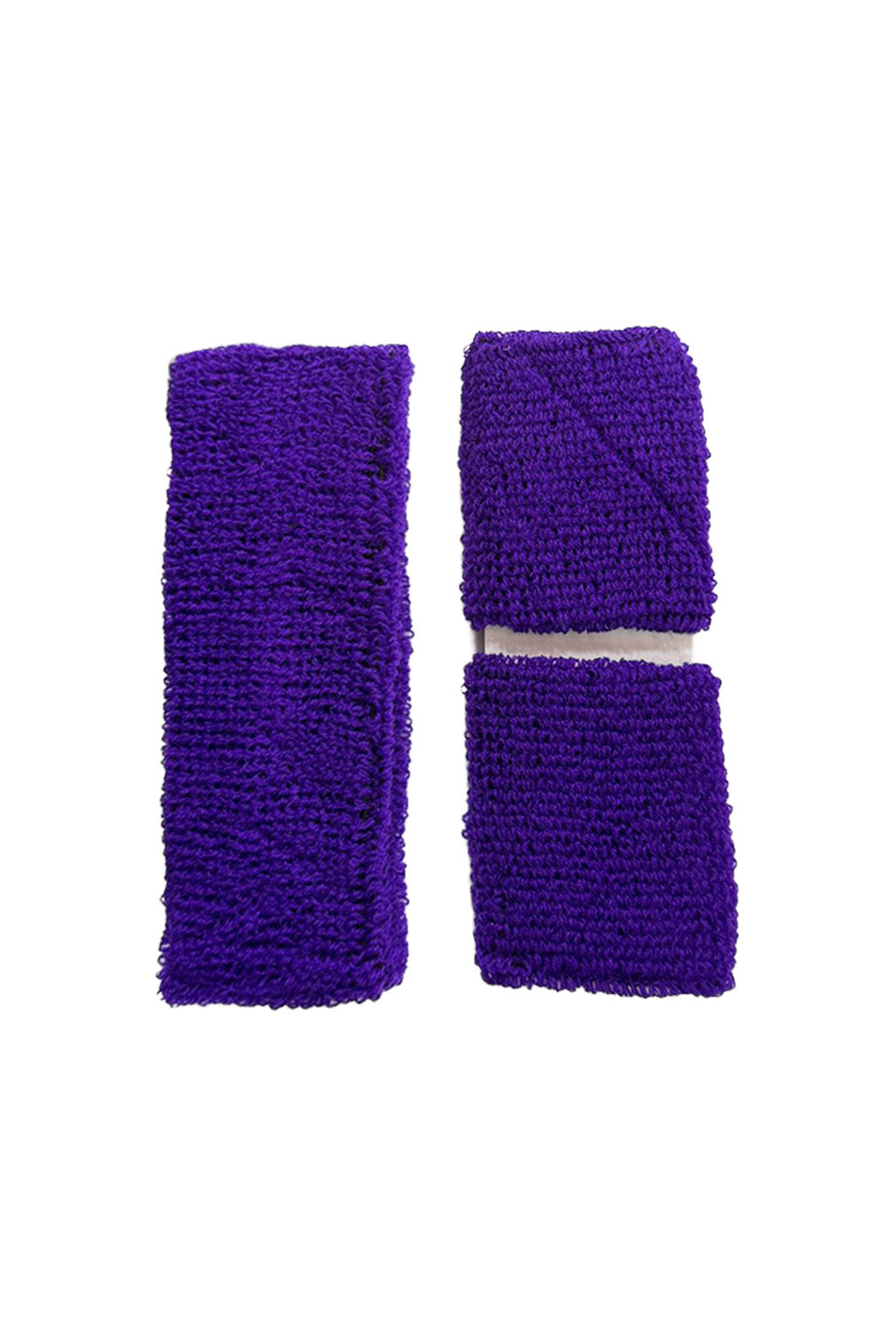 Wickedfun Purple Towelling Headband/Wristband Set