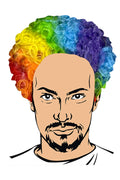Wickedfun Rainbow Clown/Afro Wig