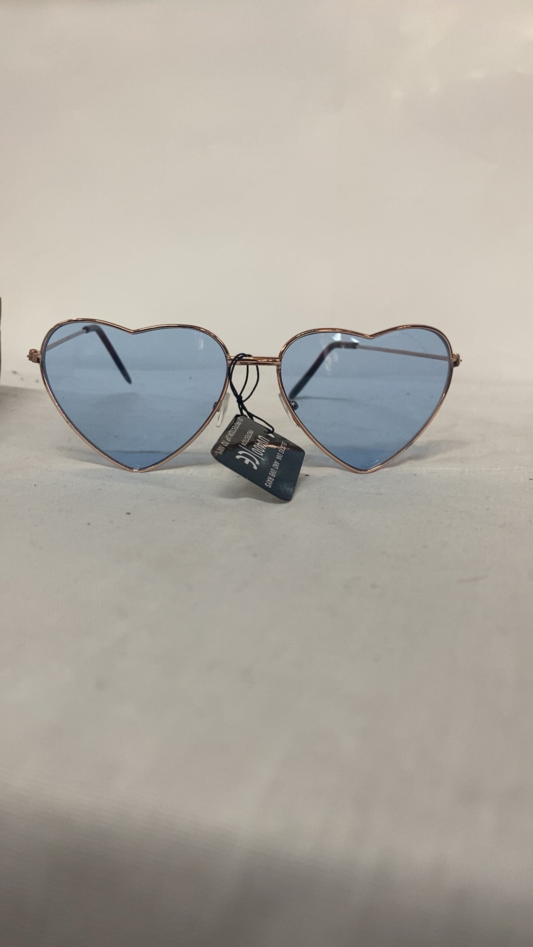 Wickedfun Rose Gold Frame With Blue Lens Glasses