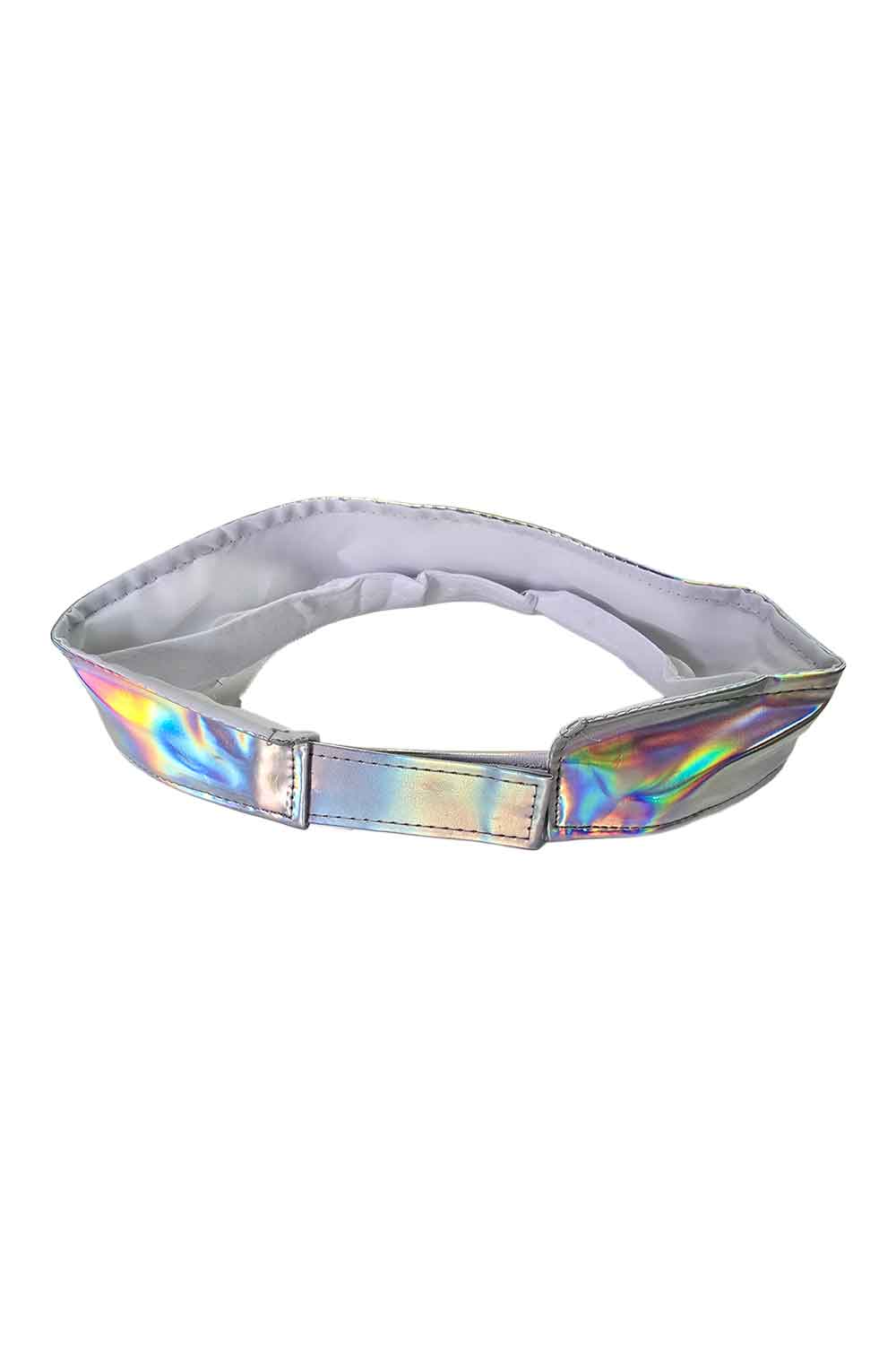 Wickedfun Shiny Silver Visor Hat