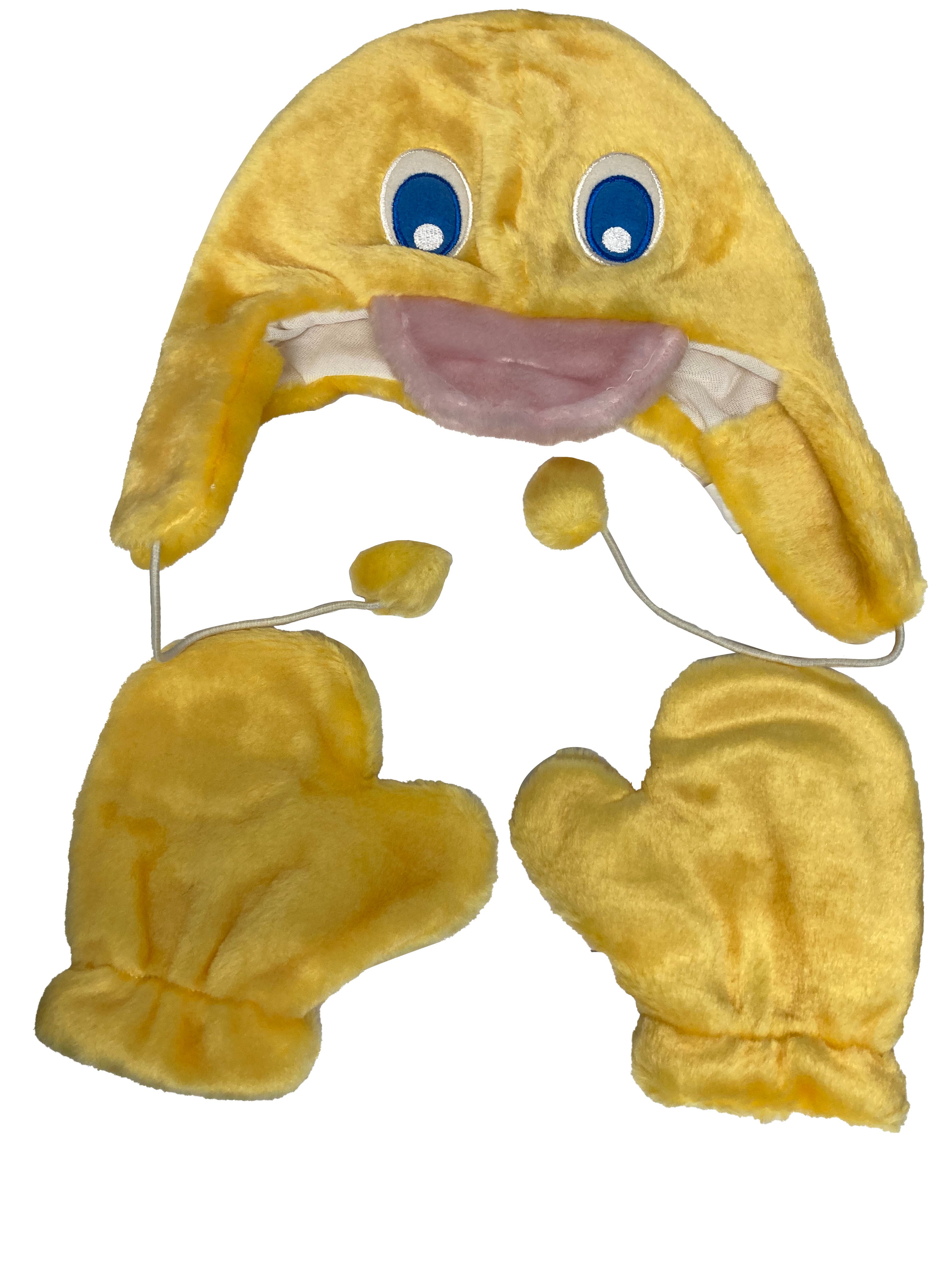 Wickedfun Winter Kids Cute Duck 2pc Set Of Hat And Gloves