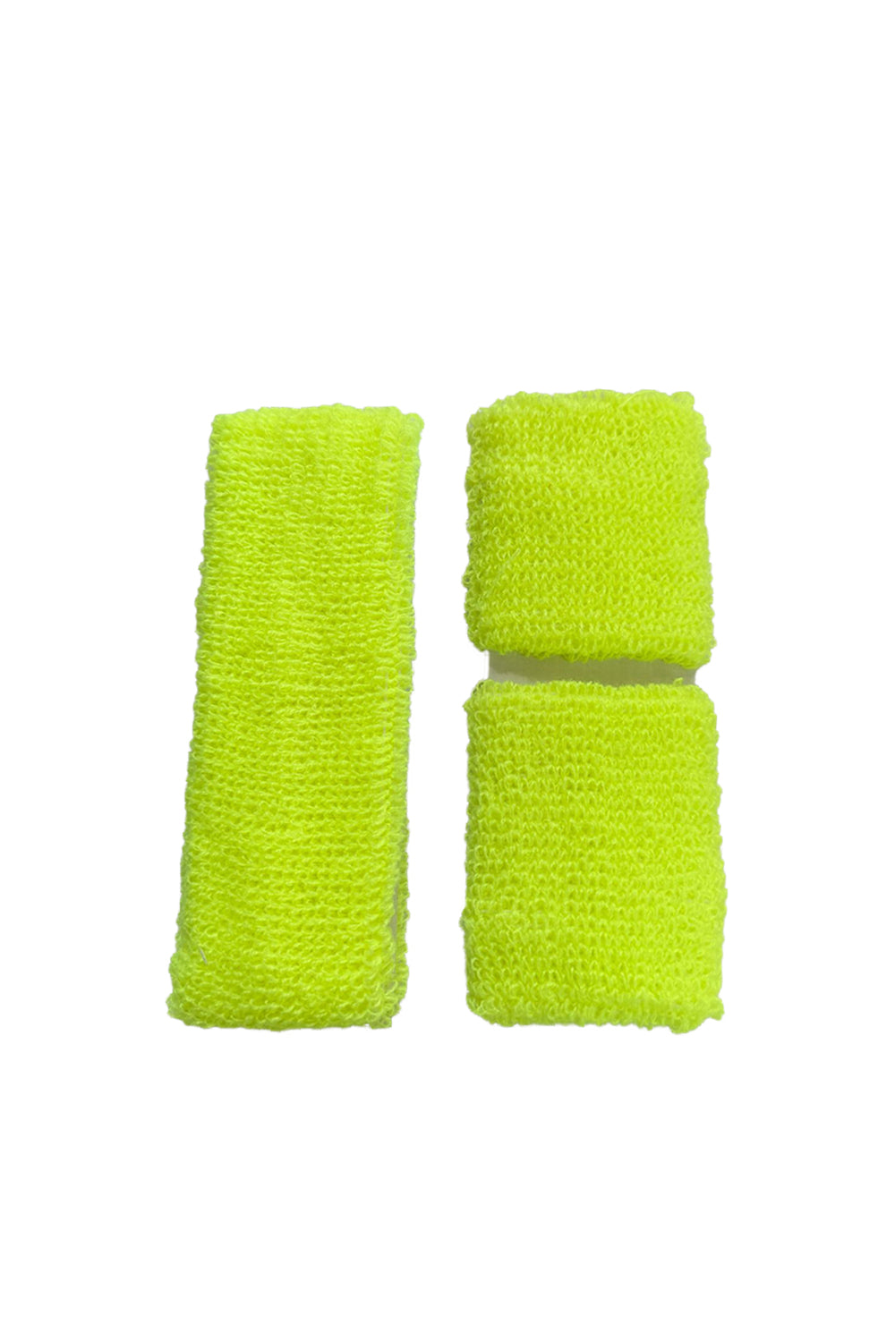 Wickedfun Yellow Towelling Headband/Wristband Set