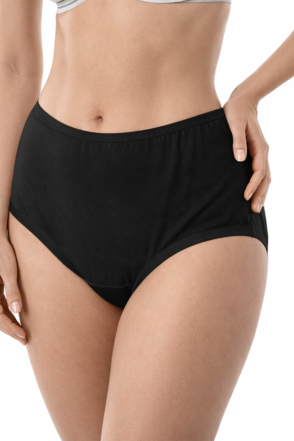 Active Star Womens Black Full Briefs  Comfortable Cotton-Rich (Pack of 3 pcs)